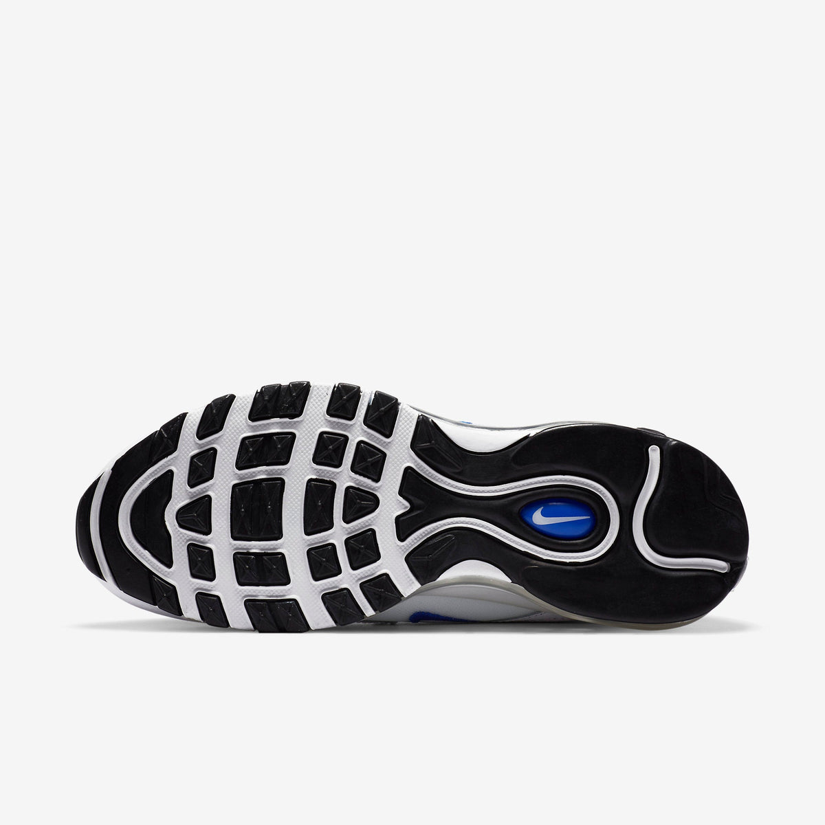 Nike Air Max 97 Metallic Silver Flash Crimson Racer Blue